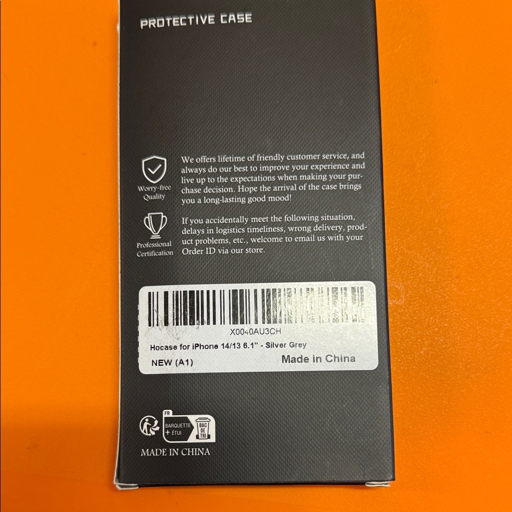 Silver Grey Protective Case for iPhone 14/13/6.1"